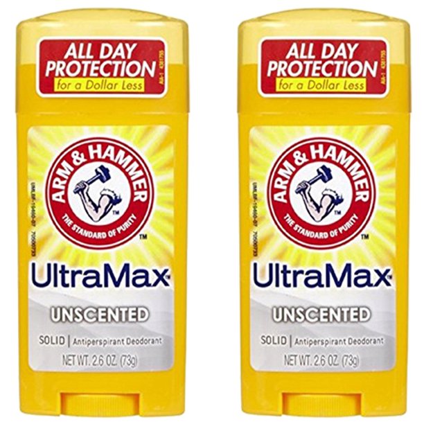 Pack of (2) Arm And Hammer Ultramax, Unscented Antiperspirant Deodorant