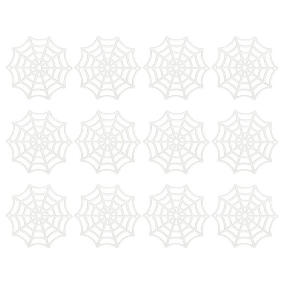 50-Pack Halloween Plastic Cobweb, 5.5cm Fake Spider Web Cobweb Ornament for Halloween[Translucency]