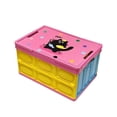 thumbnail image 2 of Caja de camping plegable, organizador de almacenamiento, portátil, resistente, apilable y plegable. cubierta rosa, 2 of 9