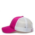 thumbnail image 3 of Outdoor Cap Fuchsia & White Ladies Baseball Cap – Low Profile Heavy-Wash Trucker Hat with Mesh Back, Adjustable, One Size, Blank Style, 3 of 7