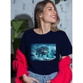 thumbnail image 2 of Electrical Wolf Beast T-Shirt Women -Anthony Chirstou Designs, Female Medium, 2 of 4