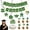 Green Gold, variant on Graduation Party Decorations Kit Class of 2026 - 27 Pieces Includes Banner Flags, Cake Toppers, Hanging Swirls, and Photo Props for Diploma, Congrats Grad, Senior 2026 Celebration Ceremony Backdrop
