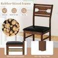 thumbnail image 4 of Giantex Wooden Dining Chair Set of 2, PU Leather Upholstered Kitchen Armless Chairs w/Padded Seat, Mid-Century Modern Chairs, 4 of 6