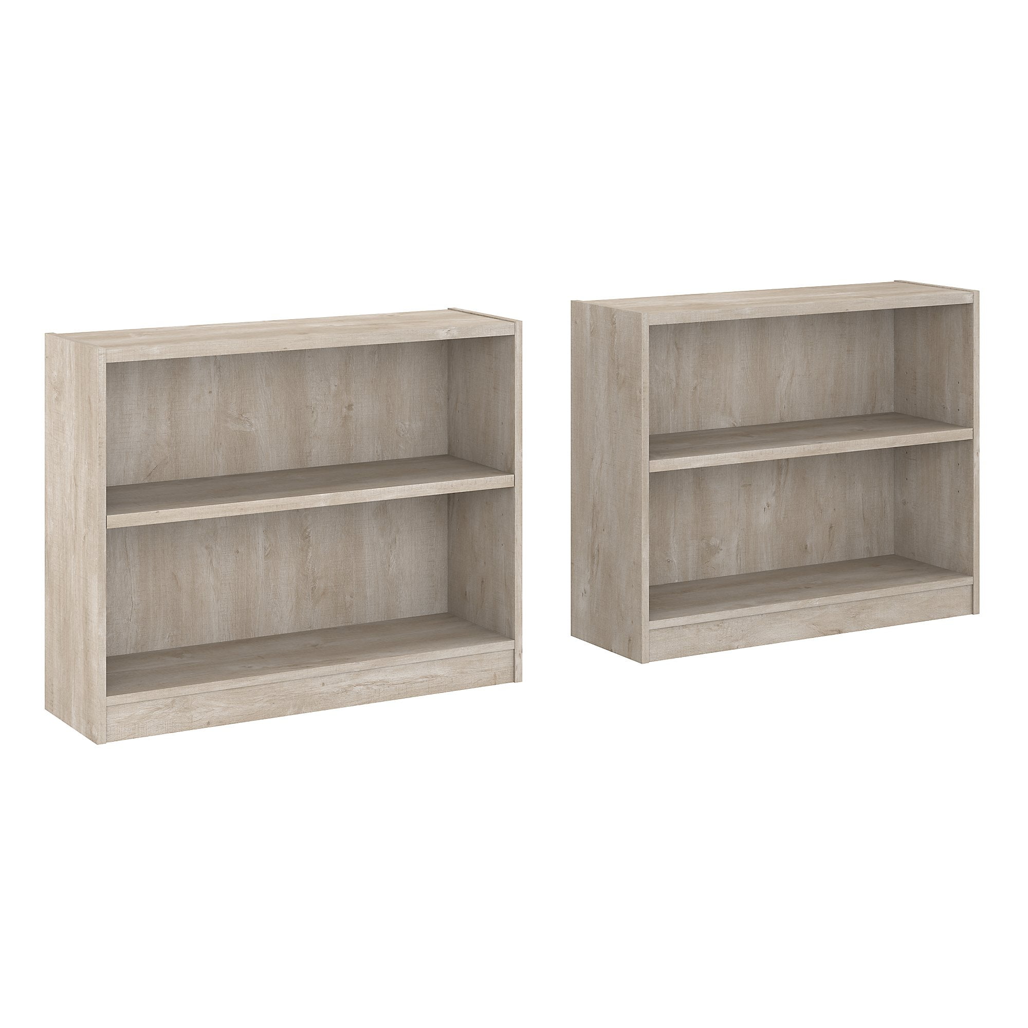 Bush Furniture Universal 2 Shelf Bookcase Set of 2