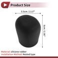thumbnail image 4 of Funda de Pomo de Cambio Única Bargains Universal para Automóvil SUV Camión RV Inserto Protector de Mango de Cambio de Silicona Negra, 4 of 7
