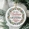 thumbnail image 2 of My First Christmas As Grandma Ornament 2025, Ornament 1st Christmas Grandmother Gift for New Grandma, Custom Name Text Gifts Christmas Ornaments, Circle Christmas Ornament, 2 of 5