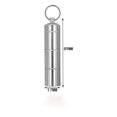 thumbnail image 1 of Pastillero de aluminio con forma de cápsula, caja organizadora de medicina con sello delicado, llavero, bolsillo al aire libre, contenedor impermeable, 1 of 4