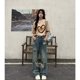 thumbnail image 2 of Pantalones vaqueros de estilo coreano para mujer, Jeans Retro de nicho con piernas anchas, pantalones rasgados de cintura alta, moda urbana informal, nuevo, 2 of 4