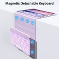 thumbnail image 6 of Aoub Backlit Keyboard Case for iPad Air 11 inch M3/M2 2025 2024, iPad Air 5th/4th Generation 10.9 Inch 2022/2020 Soft TPU Bakc Magnetic Detachable Wireless Bluetooth Keyboard Case, Purple, 6 of 9