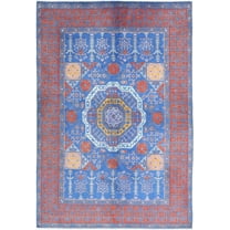 Hand Knotted Baluch Revival Wool Rug - 5'7'' x 8'2''