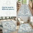 thumbnail image 2 of RUGKING Vintage Runner Rug 2x7 Blue Foldable Medallion Runnner Distressed Non Slip Indoor Thin Rug for Entryway Hallway Bathroom Kitchen Bedroom, 2 of 6