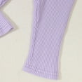 thumbnail image 5 of Lenpel Baby Clothes for Girls Toddler Fall Winter Cute Ruffle Long Sleeve Ribbed Shirts Pants 2Pcs Infant Outfits Set, 5 of 7