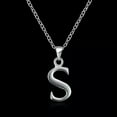 thumbnail image 2 of EOEMY Sterling Silver Plated Necklace Women Pendant Initial Letter Alphabet B375-S, 2 of 7