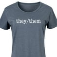 thumbnail image 3 of Instant Message - They Them Pronouns - LGBT Pride - Women's Casual Summer Any Way Dress, 3 of 6