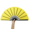 thumbnail image 4 of Eoperou Folding Fan Pure Color Strong Fan Bone Lightweight Retro Style Kung Fu Fan Tai Chi Fan Chinese Dance Fan Party Decoration Fan, 4 of 8