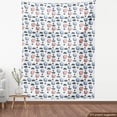 thumbnail image 4 of Ambesonne Cartoon Fabric by the Yard Upholstery, Balloons in Sky Adventure, 3 Yards, Ceil Blue Blush and White, 4 of 5