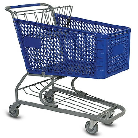Large Plastic Shopping Cart - Dark Blue