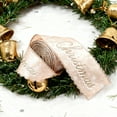 thumbnail image 3 of Dserfhy Champagne Gold Christmas Wired Ribbon with Glitter Edges 2.5inch Satin Ribbon for Wedding Xmas Tree Decor Gift Wrap Bow Wreath Garland DIY Craft, 3 of 8