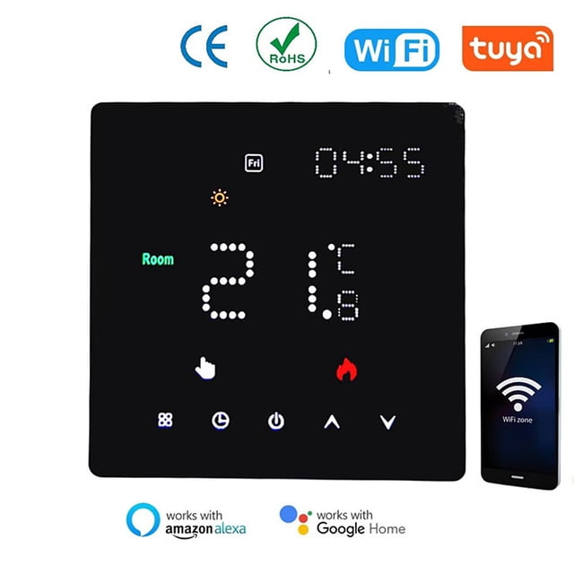 Tuya Contrôleur de Température WIFI Programmable Hebdomadaire avec Minuterie