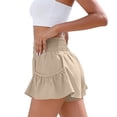 thumbnail image 7 of Women's Athletic Shorts High Waisted Flowy Shorts with Pockets Elastic Running Gym Workout Shorts Khaki S, 7 of 7