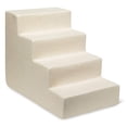 thumbnail image 2 of Best Pet Supplies Foam Pet Steps for Small Dogs and Cats, Portable Ramp Stairs for Couch, Sofa, and High Bed Climbing, Non-Slip Balanced Indoor Step Support, Paw Safe - Ivory, 4-Step (H: 18"), 2 of 5