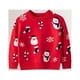 thumbnail image 1 of Suéter De Punto Niños dibujos animados puentes básicos estilo navideño invierno grueso suéter traje diario Ygjytge Rojo 4T para Niño, 1 of 8