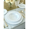 thumbnail image 3 of " OCCASIONS " 40 Pieces Plates Pack, Extra Heavyweight Vintage Wedding Party Disposable Plastic Bowls (14 oz Soup Bowl, Chateau in White), 3 of 9