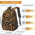 thumbnail image 3 of Black and Brown Leopard Print 17" School Backpacks for Teens,Waterproof Oxford Fabric,S-Shape Padded Straps for School,Travel,Hiking,Camping, 3 of 6