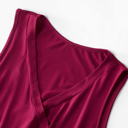 

dmqupv Pajama Christmas Family Set Adult Clothes Sleeveless Family Floral Dress Patchwork Matching Holiday Family Pajamas Red Medium