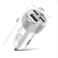 thumbnail image 3 of Cargador de 5V 3A 3 Puertos USB PD Tipo-C Ehuebsd Carga del Teléfono del Automóvil Para iPhone 14 Pro Blanco, 3 of 3