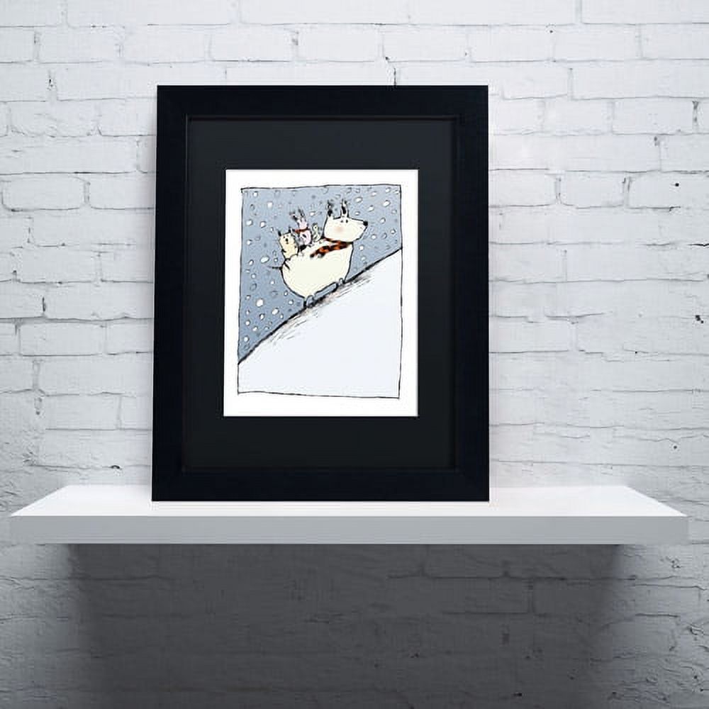 Trademark Fine Art "Kind Dog" Canvas Art by Carla Martell, Black Matte, Black Frame