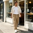 thumbnail image 6 of Baggy Sweatpants Men Casual Straight Leg Big and Tall Plus Size Pants Gym Workout Pants With Drawstring Fashion Clothing Earthy Yellow S, 6 of 6