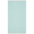 thumbnail image 3 of SAFAVIEH Montauk Kimberlyn Geometric Diamond Cotton Area Rug, Turquoise/Ivory, 2'3" x 3'9", 3 of 8