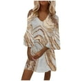 thumbnail image 1 of Robes d'Été à Fleurs Grande Taille pour Femmes Robe Boho Décontractée 1X-4X, 1 of 5