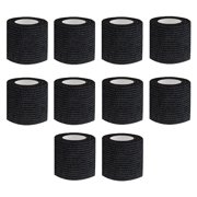 10pcs Tattoo Grip Tape Black, 2.95"x 5Yards Disposable Cohesive Tattoo Grip Cover Wrap Elastic Bandage Handle Grip Tube for Tattoo Machine Tattoo Grip Accessories