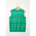 thumbnail image 6 of Women's Striped Knit Sweater Tank – Sleeveless Round Neck Top, Casual Summer Fashion, XL, 6 of 9