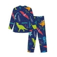 thumbnail image 2 of Kll Dinosaurs Adventure Sleepwear Mens Flannel Pajamas,Long Cotton Pj Set, 2 of 9