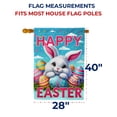 thumbnail image 4 of America Forever Happy Easter Bunny House Flag, 28” x 40” Double Sided, Colorful Rabbit Eggs Farmhouse Yard Outdoor Decoration, Welcome Flag for Spring Summer Home Decor, 4 of 4