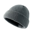 thumbnail image 2 of Yirtree Knit Cuff Short Fisherman Beanie for Men Women Warm Hats Thickened Cold Resistant Solid Color Autumn Winter Women Beanie Cap for Outdoor, 2 of 8