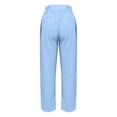 thumbnail image 6 of Sewkxo Pants Women Trendy Linen Drawstring Elastic Waist Trousers Spring Summer Casual Loose Casual Trouser with Pockets,Sky Blue XL, 6 of 6