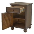 thumbnail image 4 of Bahama Shutter Wood 1-Drawer Tropical Walnut Nightstand 30 in. H x 20 in. W x 17 in. D, 4 of 5