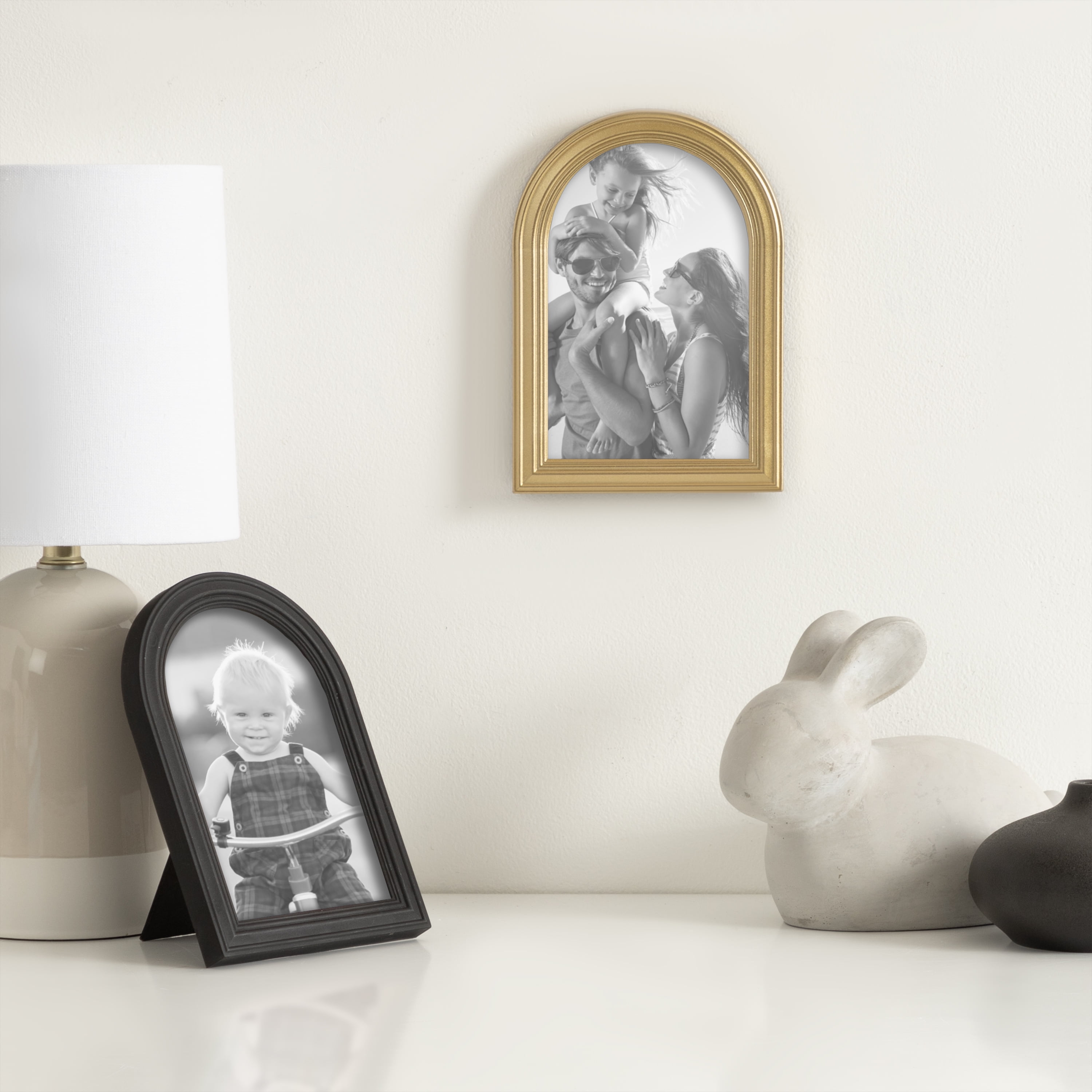 (3 pack) DesignOvation 4x6 Arch Black Decorative Tabletop Picture Frame