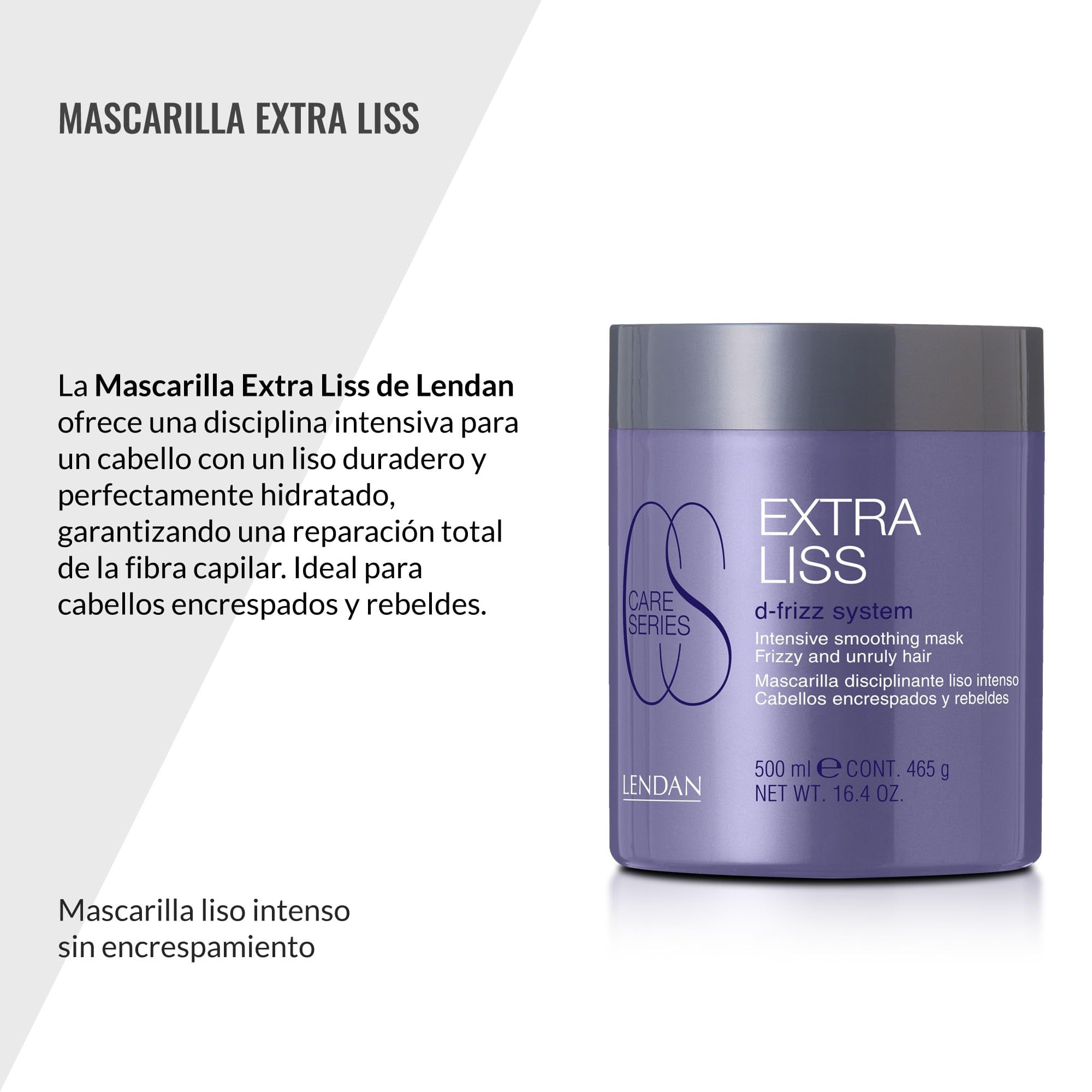 Lendan - Smoothing Hair Mask - Extra Liss Mask - 500 ml - for Frizzy and Unruly Hair - Hydrates, Nourishes, and Repairs the Cuticle - for Long-Lasting Smoothness - Anti-Frizz Hair