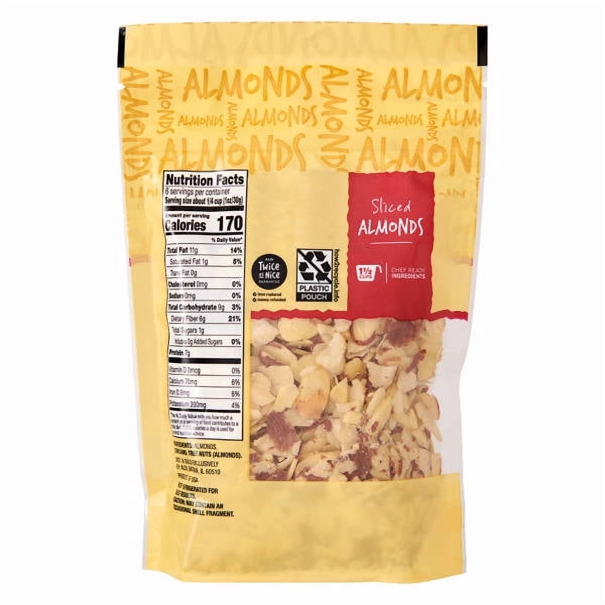 Sliced Almonds, 6 oz- Pack of 5