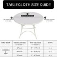 thumbnail image 2 of Scheam 1 Pcs Wipeable Plastic Table Cloths,60 inch Waterproof Elastic Tablecloth,Outdoor Round Table Cover,Fitted Table Top Cover,for Picnic Camping Party, Beige, 2 of 7