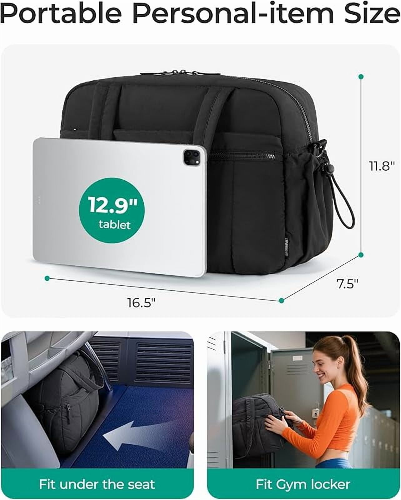 Gym Bag for Women, Duffle Bag for Travel with Wet Pocket, Lightweight Carry on Weekender Duffel, Water Resistant