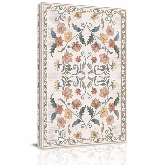 Canvas Wall Art, Vintage Floral Framed Canvas Prints for Hallway Living Room, Farmhouse Botanical Elegant Cottagecore Extra Large Gallery Wrapped Wall Decor for Home Office, Gifts, 20"x30"