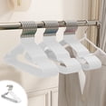 thumbnail image 1 of Feltree 10-Pack Multifunctional Non-Slip Clothes Hangers with Extra Hooks for Space-Saving Drying and Closet Organization, Durable Abs Material, 1 of 7