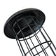 thumbnail image 5 of Alimentador de bolas de grasa para pájaros salvajes Macarena colgante de metal negro al aire libre, 5 of 6