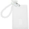 thumbnail image 1 of 1 juego de porta tarjetas deslizantes, porta credencial, porta tarjetas transparente, porta tarjetas deslizante con llavero, 1 of 5
